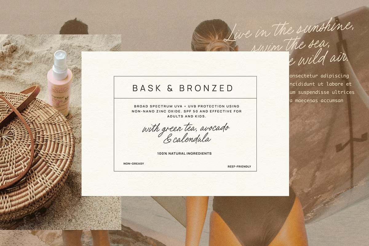 时尚优雅女性化手写铅笔签名包装品牌设计PSAI英文字体安装包 Beach Bound Script Typeface 设计素材 第7张