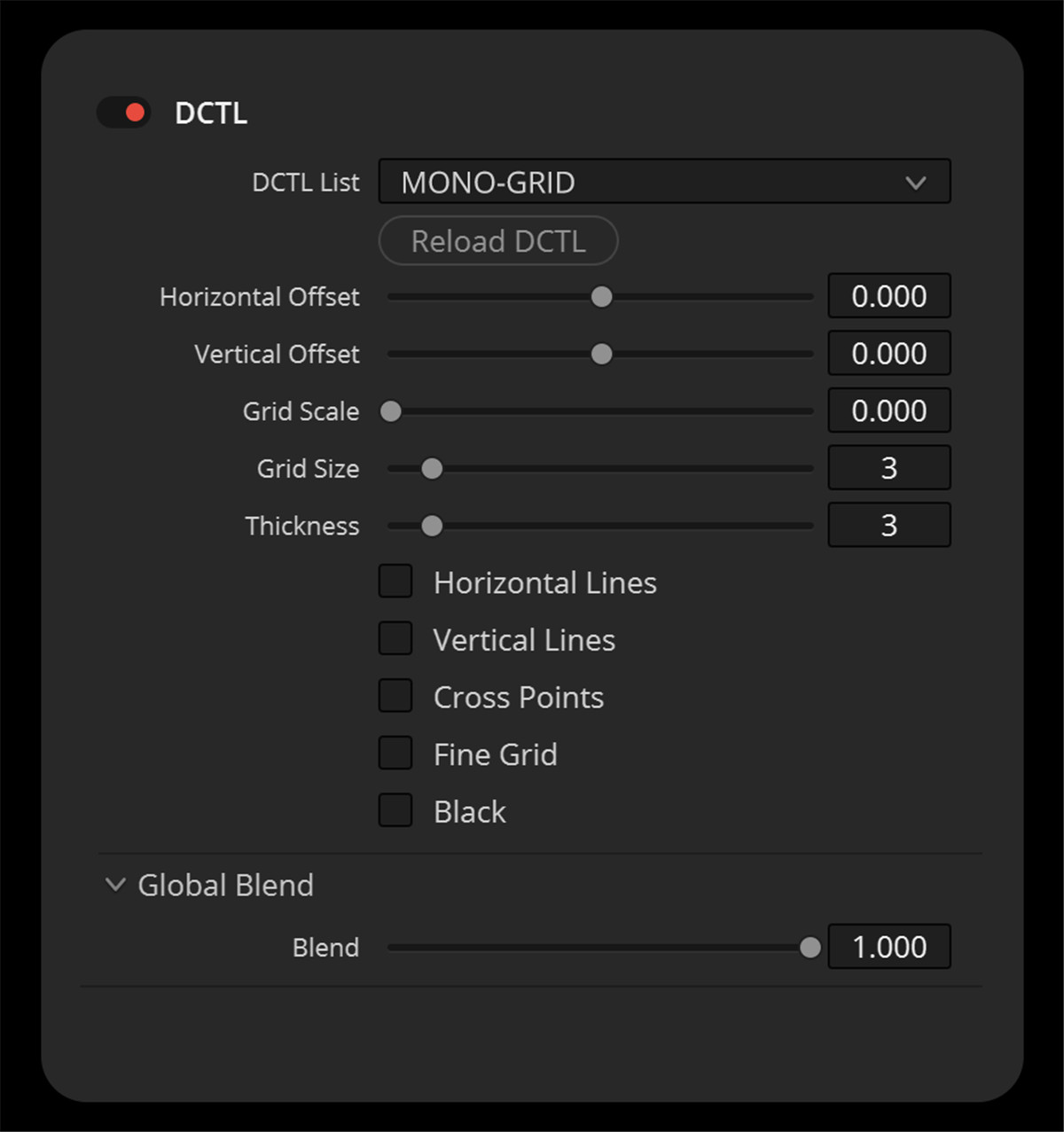 Mononodes GRID DCTL 达芬奇电影画面精简网格线对齐构图辅助DCTL达芬奇插件 插件预设 第2张