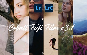 65款情绪化富士胶片颗粒纹理模拟电影美学情侣人像风景照片调色Lightroom预设 Cobalt Fuji Film v3.1