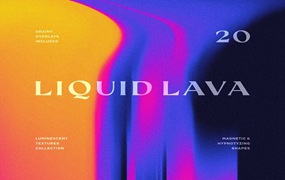 潮流迷幻流体渐变液体岩浆油漆抽象纹理背景素材合集 Liquid Lava Luminescent Texture