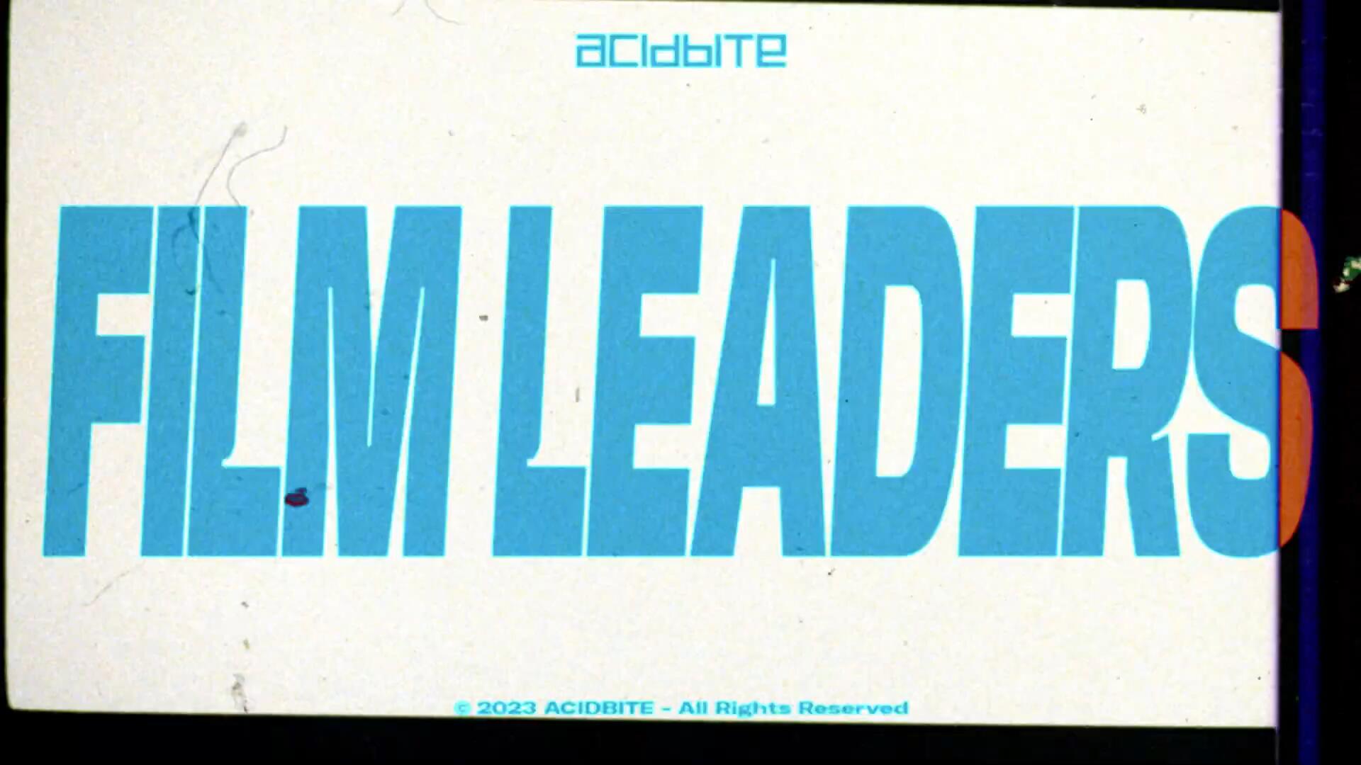 AcidBite - Film Leaders 4K 97种老式胶片扫描颗粒纹理脏污引线伪影叠加转场4k视频素材 影视音频 第14张