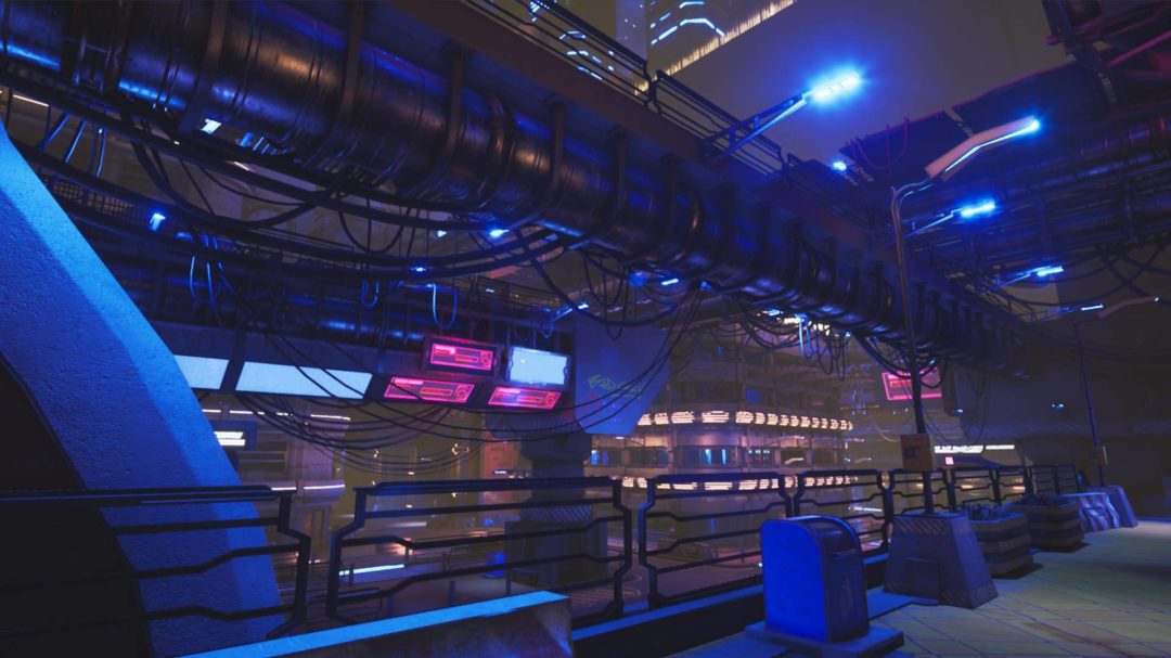 UE素材 未来科幻赛博朋克城市建筑街道3D模型 Unreal Engine Cyberpunk Downtown vol.2 , 第1张