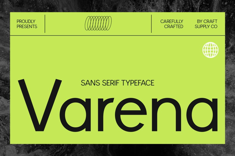 现代时尚品牌海报徽标设计无衬线英文字体安装包 Varena – Sans Serif Typeface 设计素材 第1张