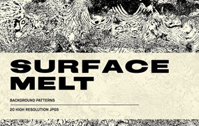 Huebert 20款高分辨率表面熔化深沉柔和形状纹理背景图片素材包 Surface Melt – Abstract Textures