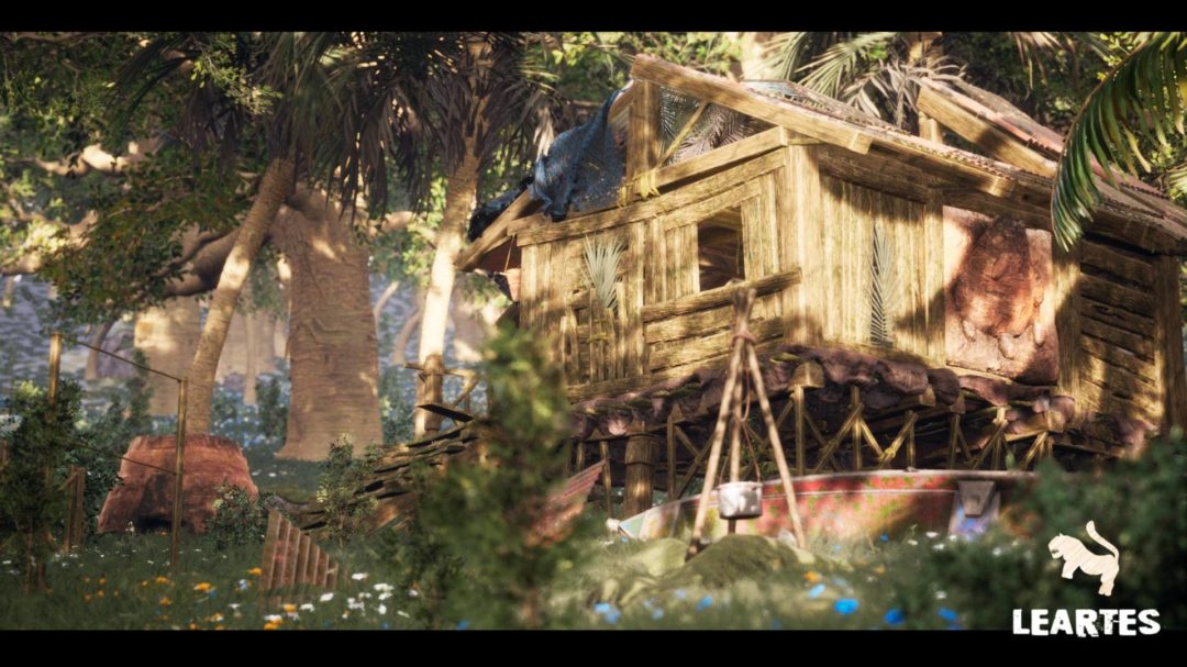 UE素材 后现代世界末日避难小岛岛屿木屋房屋3D模型 Unreal Engine – Abandoned Hut in Tropical Island (Survival / Post Apocalyptic) , 第6张