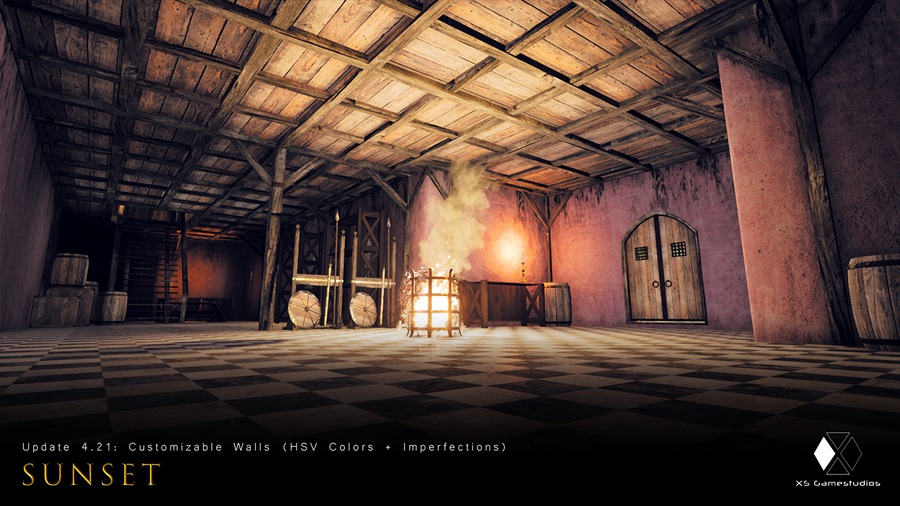 UE素材 日落场景中世纪砖砌城堡建筑教堂房屋3D模型素材 Unreal Engine – Sunset – Modular Medieval Brick Buildings 样机素材 第10张