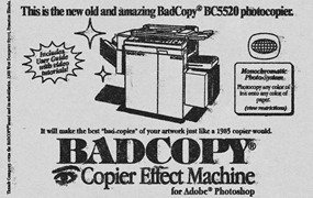 Thundr Co 80年代复古做旧粗糙油墨印刷渗透毛刺碳粉打印置换效果PSD样机模板素材 BADCOPY Copier Effect Machine for PS
