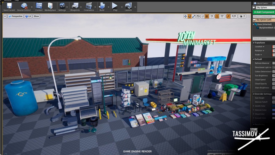 UE模型 虚拟引擎加油站迷你超市便利店3D模型素材 Unreal Engine – Mini Market Environment , 第13张