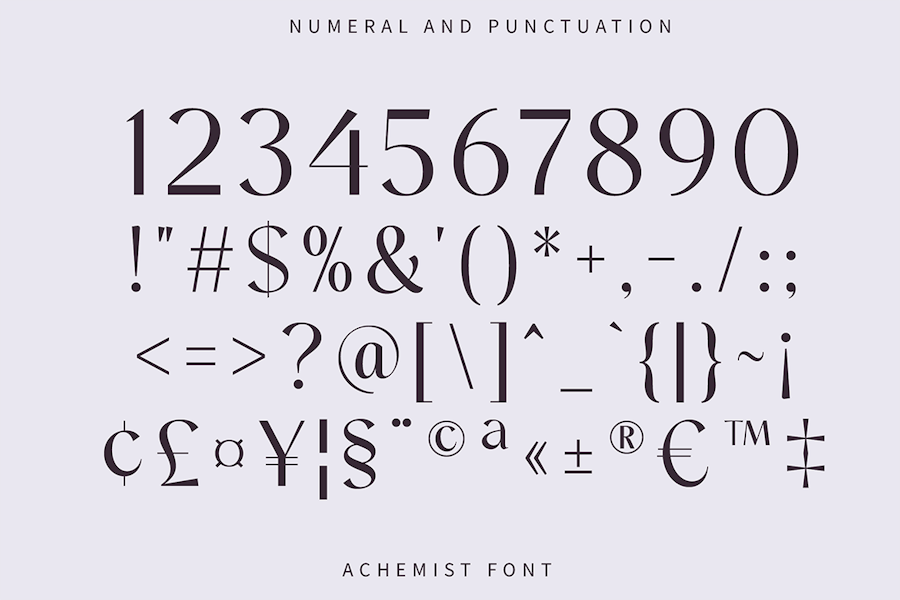 优雅品牌杂志海报徽标设计无衬线英文字体安装包 Achemist Modern Font 设计素材 第5张