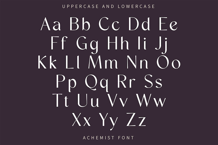 优雅品牌杂志海报徽标设计无衬线英文字体安装包 Achemist Modern Font 设计素材 第7张