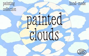 10款梦幻明亮云彩云朵6K高清抽象艺术背景图片设计素材 Painted Clouds – Art Collection