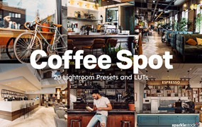 20组棕色暖色调咖啡馆室内摄影照片调色Lightroom&LUTs预设包 20 Coffee Spot Lightroom Presets and LUTs