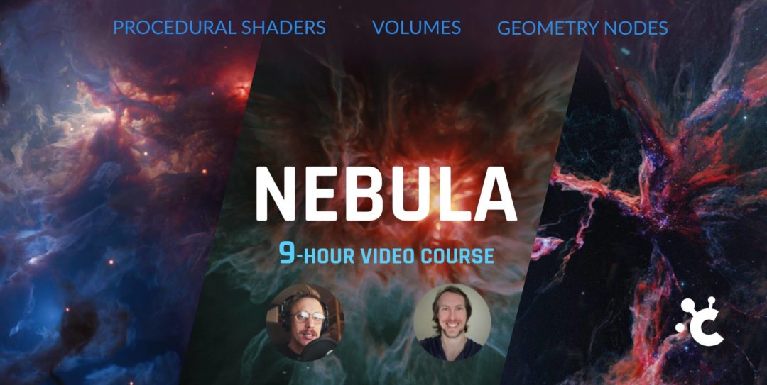 Blender宇宙体积星云节点特效教程 中文英文字幕 Nebula: Learn Volumes, Geonodes & More (Eevee/Cycles) 设计教程 第1张