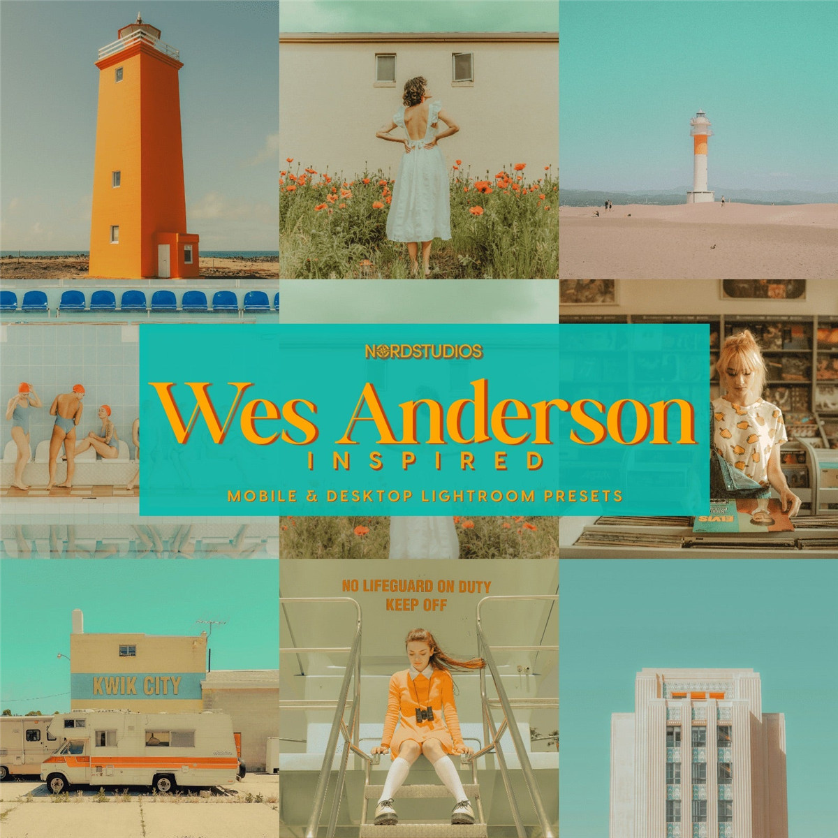 韦斯·安德森风格复古大胆饱和色彩电影美学LR调色预设包 'WES ANDERSON - INSPIRED' LIGHTROOM PRESETS PACK 插件预设 第1张