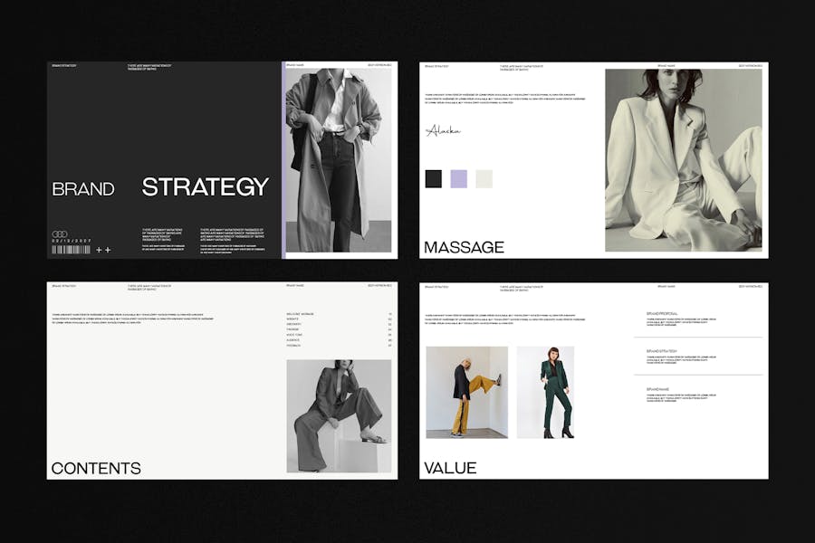 极简美学品牌营销策划提案简报设计ppt模版 Brand Strategy Presentation Template 幻灯图表 第6张