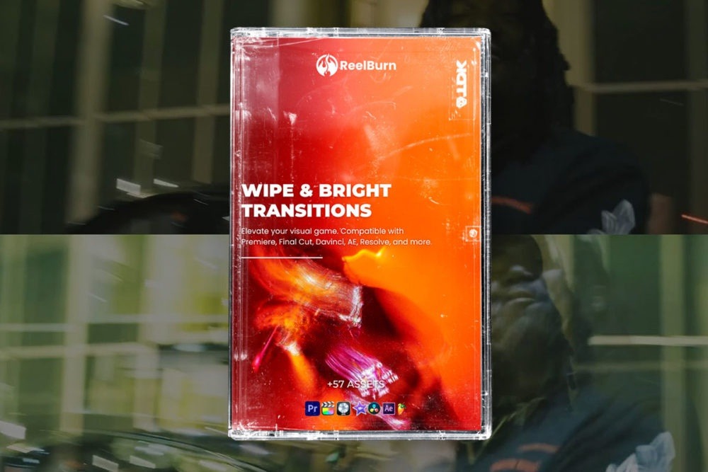 60+组复古电影胶片漏光闪光转场4K视频特效+音效素材包 REELBURN – Wipe And Bright Transitions 影视音频 第1张