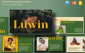 欧美大胆配色商业宣传PPT主题演讲模板 LUWIN PowerPoint Template