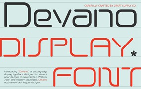现代时尚未来派品牌海报徽标设计装饰英文字体安装包 Devano – Futuristic Font