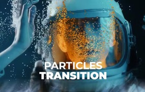 达芬奇模板 创意科幻粒子消融消失人像视频转场特效 Particles Transition