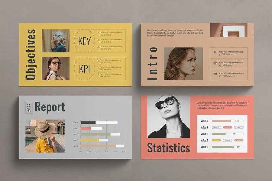 时尚品牌社交媒体套件介绍演示文稿设计ppt+Keynote模版 Social Media Kit PowerPoint+Keynote Presentation Template 幻灯图表 第6张