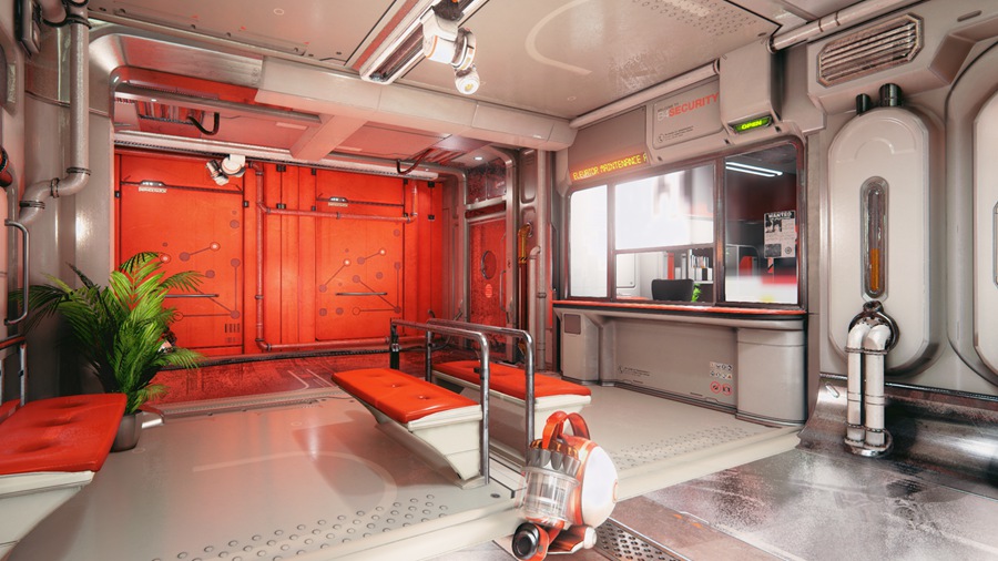 UE素材 未来科幻赛博朋克风飞船内部走廊环境3D模型 Unreal Engine – Scifi Hallway 样机素材 第1张