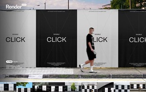 15款时尚都市风城市街头广告牌海报招贴设计展示效果图PS贴图样机模板素材 Advertising Posters Mockup Set