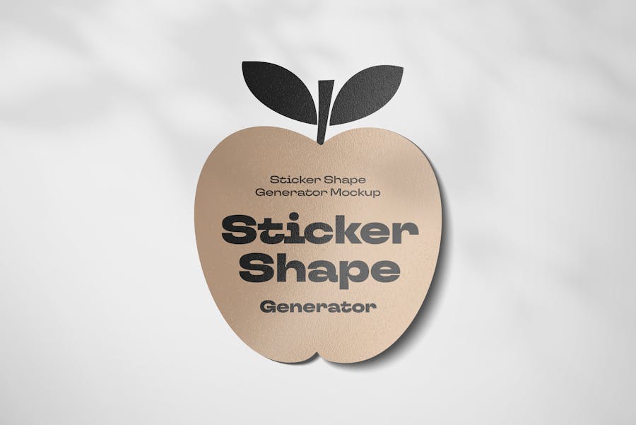 逼真水果形状不干胶贴纸设计展示效果图PS贴图样机模板素材 Sticker Generator Mock-up 样机素材 第6张