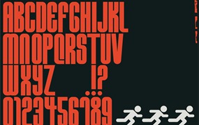 英文字体：现代优雅艺术圆角几何风格海报包装标题LOGO设计无衬线英文字体 AMSTERDAM Typeface