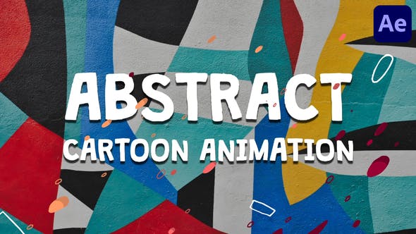 AE模板：创意抽象趣味2D卡通液体几何手绘线条转场模板 Abstract Cartoon Animations . 第1张