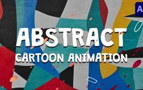 AE模板：创意抽象趣味2D卡通液体几何手绘线条转场模板 Abstract Cartoon Animations