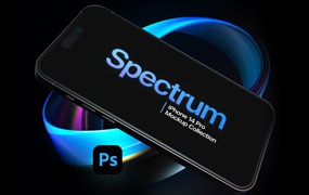 20款创意未来科幻苹果iPhone 14 Pro屏幕演示贴图PSD样机模板设计素材 Spectrum – iPhone 14 Pro Mockup Collection