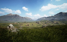 UE素材 虚拟引擎草原草甸山地地形3D模型 Unreal Engine – Brushify – Grasslands Pack