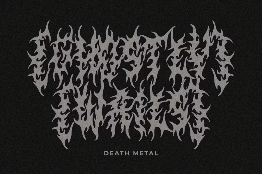 哥特式恐怖死亡金属美学设计装饰英文字体安装包 PC Superion – Death Metal Font 设计素材 第6张