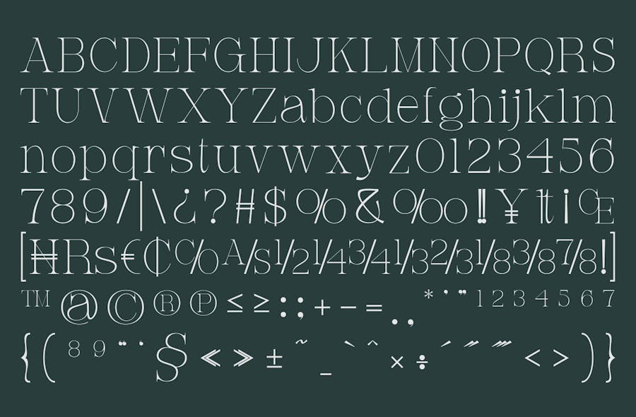 时尚优雅杂志印刷设计衬线英文字体安装包 Mathe Netha – Thin Serif Luxury Font 设计素材 第6张