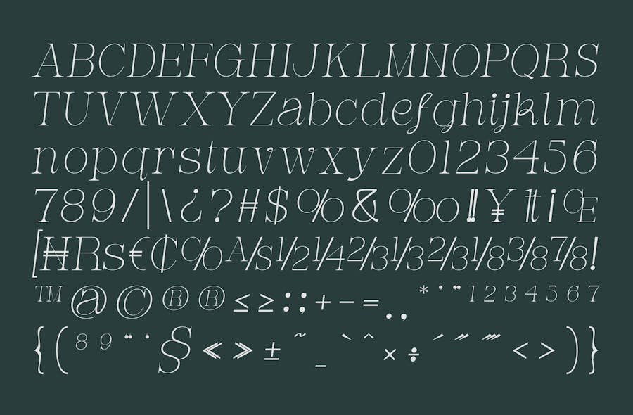 时尚优雅杂志印刷设计衬线英文字体安装包 Mathe Netha – Thin Serif Luxury Font 设计素材 第7张