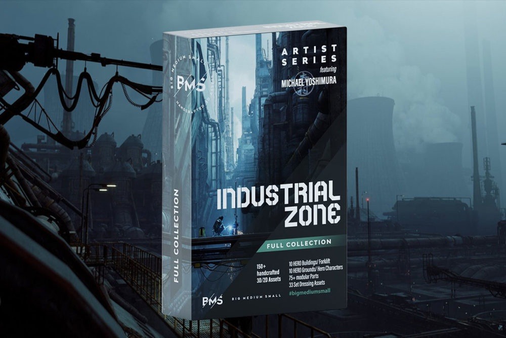 未来科幻工业工厂园区车间内部场景UE格式模型设计素材 BIG MEDIUM SMALL – Industrial Zone | Demoscene in Unreal Engine 5 , 第1张