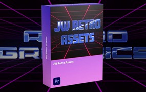 PR预设 复古VHS信号故障海报电影标题动画特效+LUT调色预设 Jamie Windsor – Retro Assets Pack