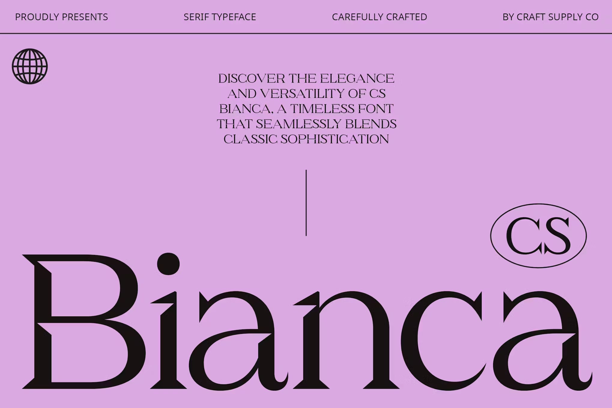 现代优雅品牌海报徽标设计衬线英文字体安装包 CS Bianca – Serif Typeface , 第1张