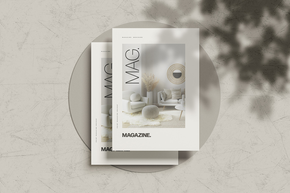 高级逼真画册杂志设计展示效果图PS贴图样机模板素材 Magazine Mockup Kit 样机素材 第17张