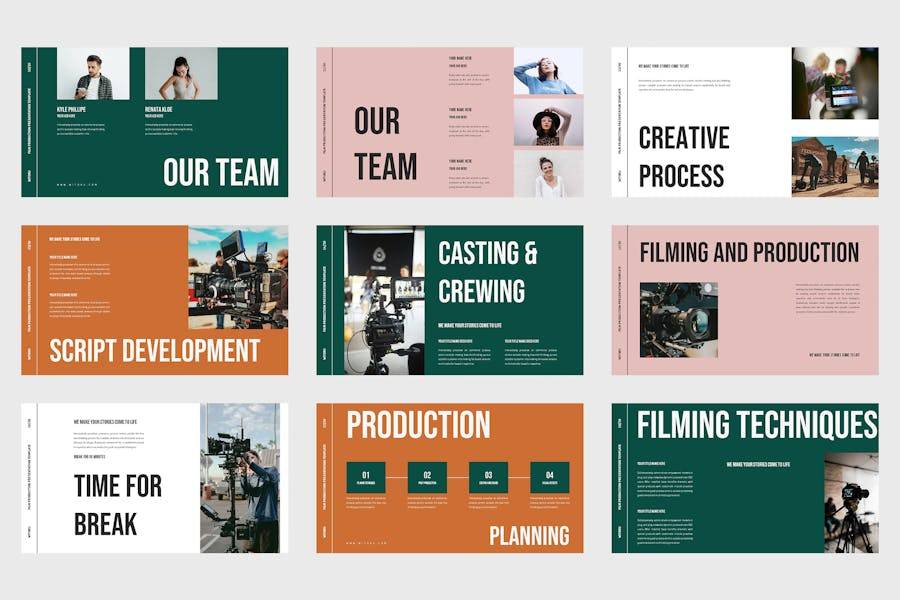 电影制作摄影作品集演示文稿设计Keynote模板 Witoku – Film Production Keynote Template , 第9张