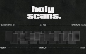 16款高分辨率4K复古颗粒纸张扫描打印印刷噪点背景肌理图片素材包 Holyscans Textures Pack