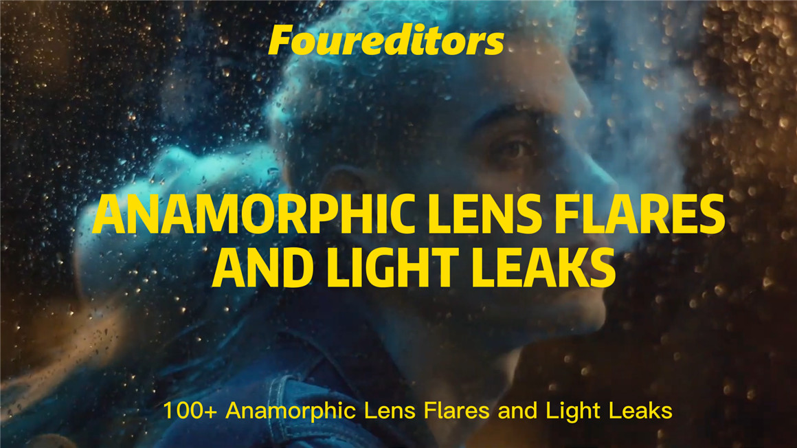 FOUR EDITORS 100个复古镜头烧伤损坏漏光散景辉光泄漏划痕叠加视频素材 Lens Flares and Light Leaks . 第1张