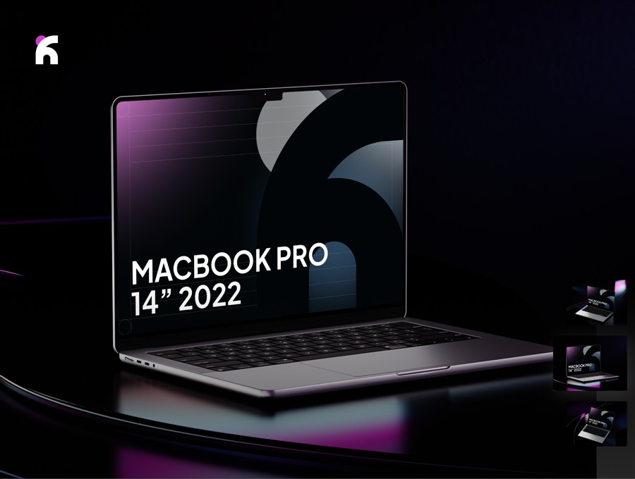 黑化风苹果MacBook Pro笔记本电脑演示效果图PS贴图样机模板素材 Janhae – Macbook Pro Dark & Colorful Mockup v.01 , 第3张