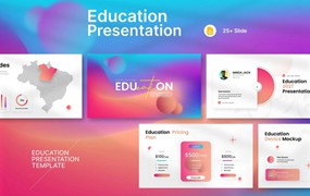 现代教育品牌营销策划演示文稿设计ppt信息图表 Sclearning – Education Presentation