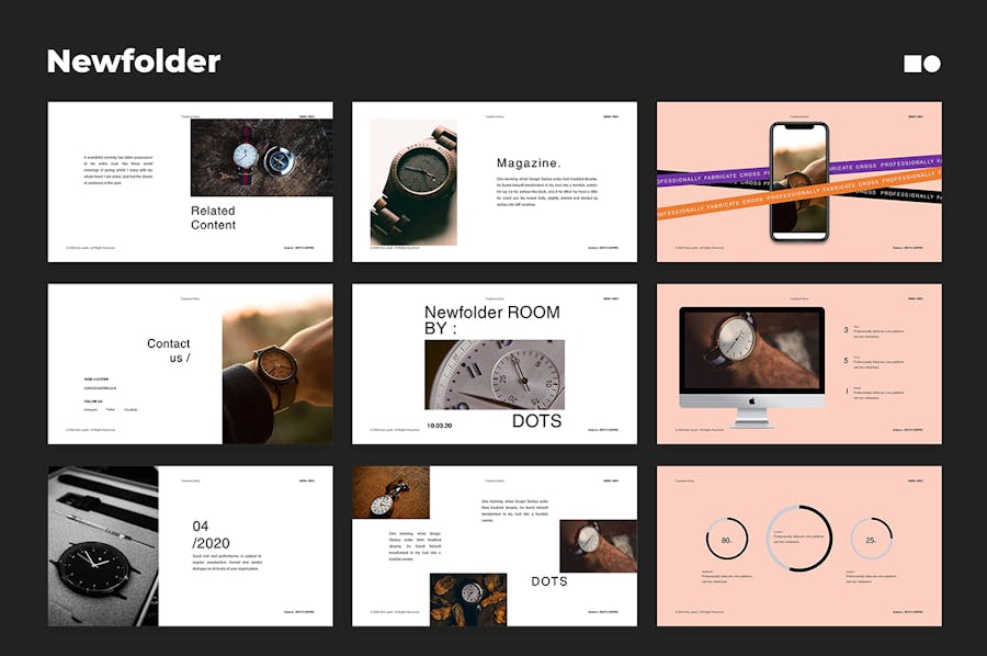 优雅极简品牌营销策划演示文稿设计模版 New Folder – Presentation Templates , 第9张