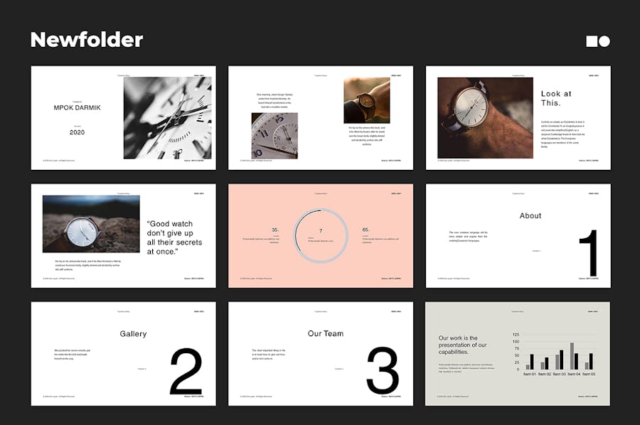 优雅极简品牌营销策划演示文稿设计模版 New Folder – Presentation Templates , 第10张