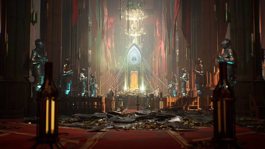 逼真风格化哥特式骑士王座大教堂ue模型3d设计素材 Throne Room Environment Kit , 第13张