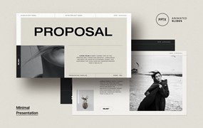 PPT模板：极简优雅艺术品牌提案幻灯片PPT模板PPTX-Brand Proposal Template