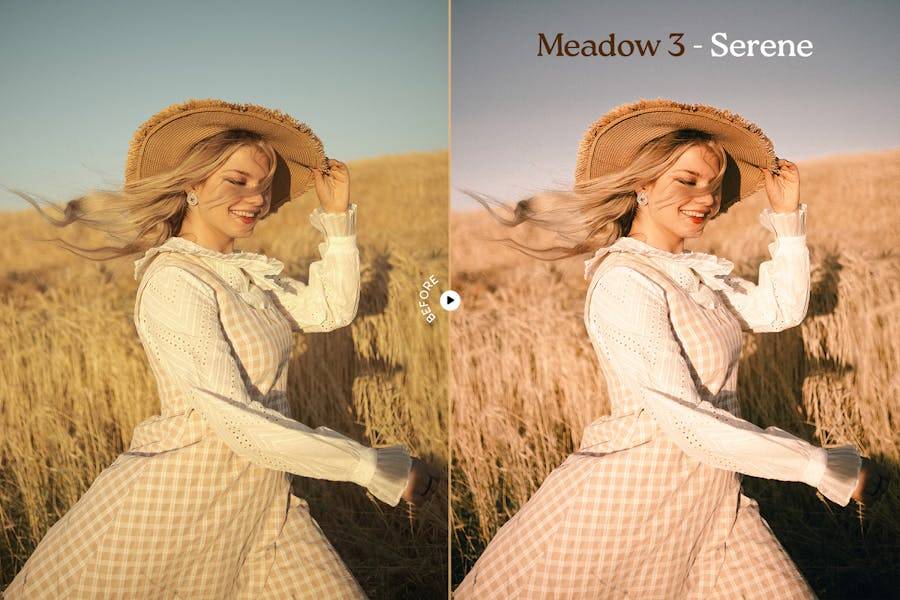 优雅暖色调婚礼电影户外摄影照片调色lightroom预设 Meadow Lightroom Presets 插件预设 第2张