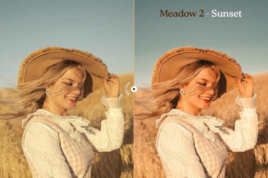 优雅暖色调婚礼电影户外摄影照片调色lightroom预设 Meadow Lightroom Presets 插件预设 第3张